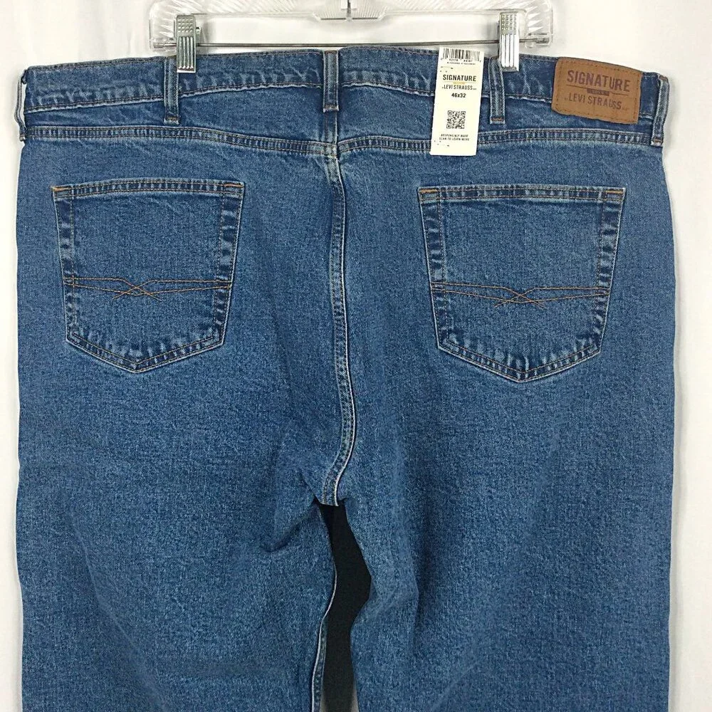 Signature Gold by Levis Strauss Mens Flex Jeans‎ Size 46x32 Regular Straight Leg